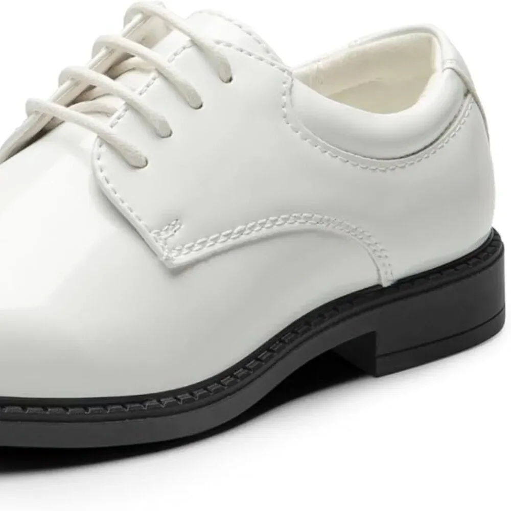 Bruno Marc Boy's Classic Oxfords Dress Shoes White Size 6 Big Kid